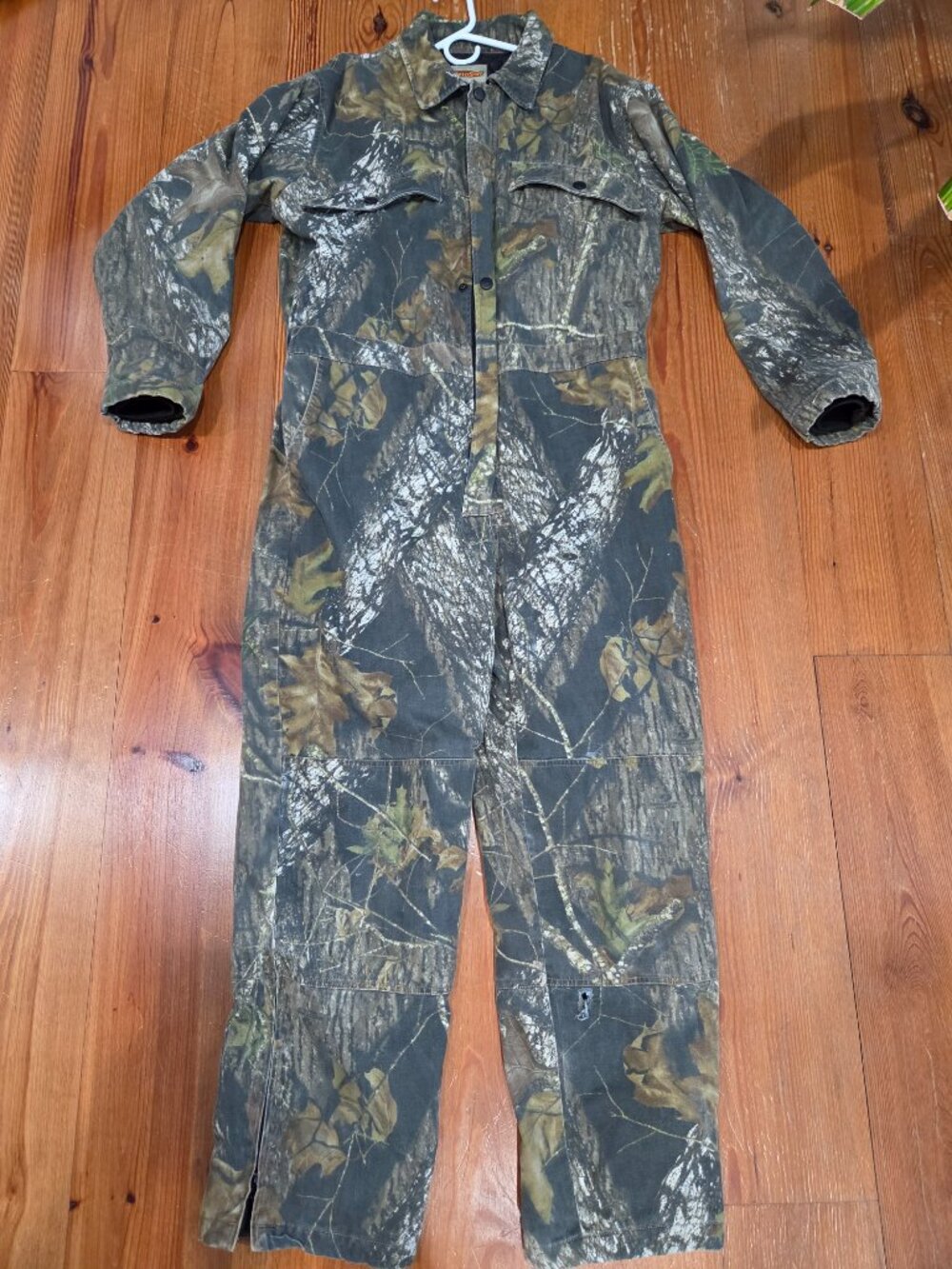 Men's Field Staff Mossy Oak Coveralls Size Medium Camouflage Hunting Overalls